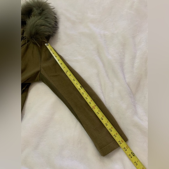 Eachway Sports Women's Jacket Faux Fur Outer Shell Hooded Brown Green Size M - Picture 14 of 15